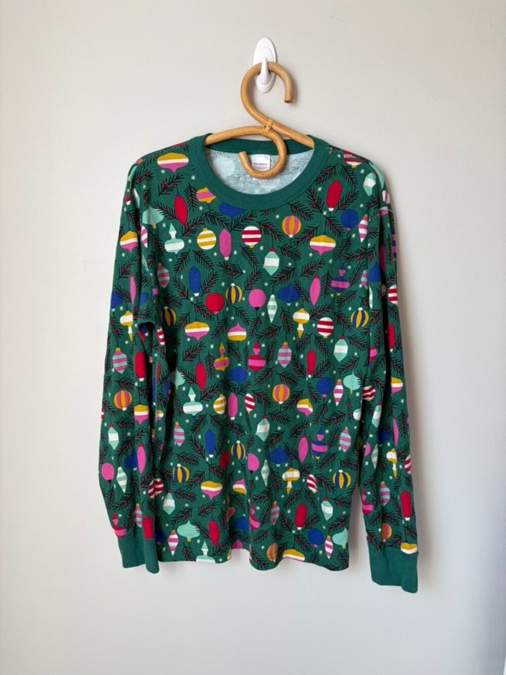 Hanna Andersson Long John Pajama Set In Delightful Decorations Pattern Large - Picture 7 of 10